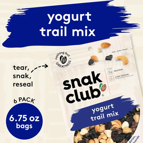 Miniatura 3 de Snak Club Mezcla de frutos secos de yogur con pasas, cacahuetes, dátiles secos, papas fritas de yogur, anacardos y almendras, aperitivo sin gluten