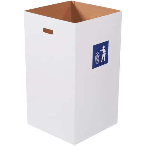 Miniatura 8 de Box USA Paquete de 10 botes de basura de cartón y contenedores de reciclaje reutilizables o desechables para fiestas, eventos al aire libre