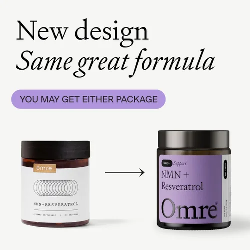 Miniatura 2 de OMRE Suplemento NMN + Resveratrol 99% de pureza para la energía celular, aumento de NAD+ Suplemento de nicotinamida mononucleótido altamente
