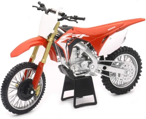 NewRay 57873 - Réplica de juguete fundido a presión Orange Cycle Parts, modelo a escala 1:12, Honda CRF 450R Dirt Bike