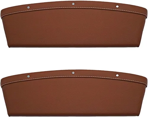 Miniatura 3 de TRUE LINE Automotive TrueLine - Organizador de 2 piezas para asiento de automóvil, organizador de soporte para teléfono (beige)