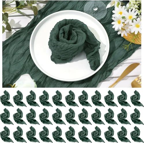 Miniatura 13 de Mixweer 50 servilletas de gasa de 20 x 20 pulgadas, servilletas de algodón de gasa arrugada, servilletas de tela de queso, servilletas de tela Beige