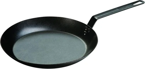 Miniatura 2 de Lodge - Sartén de acero para carbón con manija de soporte de silicona y color naranja, 12", Negro/Anaranjado