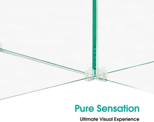 Miniatura 5 de ivinta Mesa auxiliar redonda con patas de cristal, mesa central pequeña con patas en forma de X para sala de estar, dormitorio, oficina, COFF-85