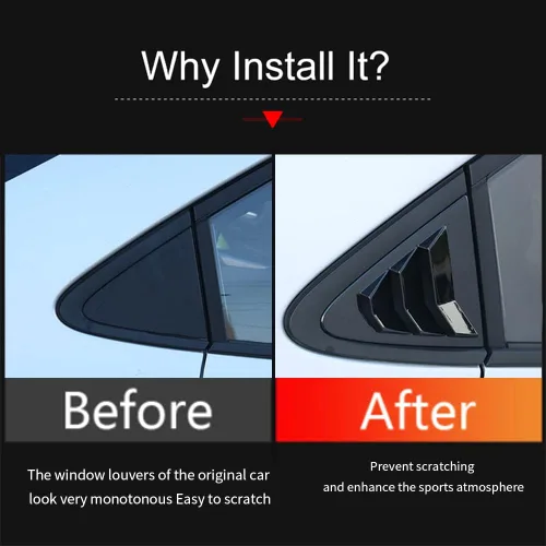 Miniatura 3 de Para Toyota Corolla 2020 2021 2022 2023 2024 2025 Rejilla de ventilación para ventana lateral trasera, cubre rejilla decorativa, persianas