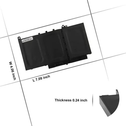 Miniatura 4 de Hubei PDNM2 0PDNM2 579TY 0579TY F1KTM 0F1KTM V6VMN 0V6VMN J60J5 Batería de repuesto para portátil Dell Latitude 12 E7270 P26S001 E7470 P61G001