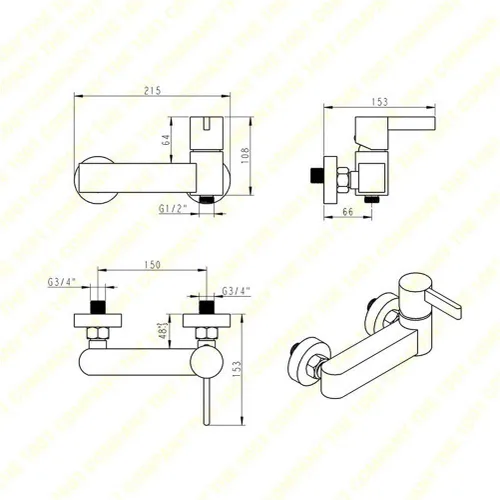 Miniatura 4 de Brass Matte Black Shower System Bathroom Bath Faucet Mixer Tap with Hand Shower Head Set Wall Mounted Shower Faucet, A,A