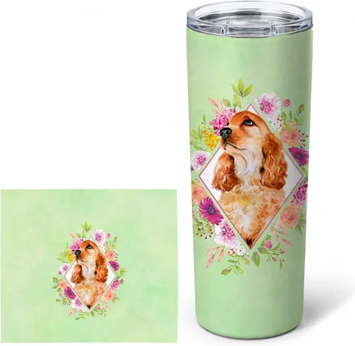 Miniatura 13 de Caroline's Treasures CK4270TBL20 - Vaso delgado de acero inoxidable de 20 onzas con aislamiento al vacío de doble pared, reutilizable