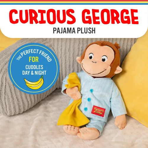 Miniatura 2 de Kids Preferred Curious George in Pajamas - Juguetes de peluche de mono suave y lindo, regalo para bebés y niños pequeños y niñas, animal de peluche