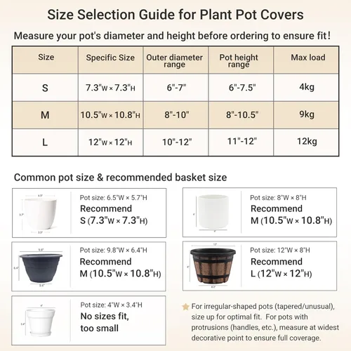 Miniatura 5 de Dahey - Cesta tejida pequeña de cuerda de algodón para plantas, cesta enrollada para macetas de hasta 7 pulgadas, cesta decorativa para cubrir