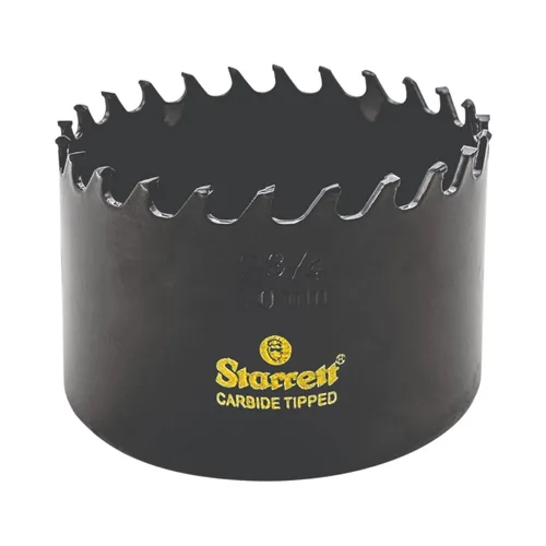 Miniatura 6 de Starrett Sierra perforadora con punta de carburo con acabado de superficie de alta calidad, ideal para madera, PVC y fibra de vidrio, 3 dientes por