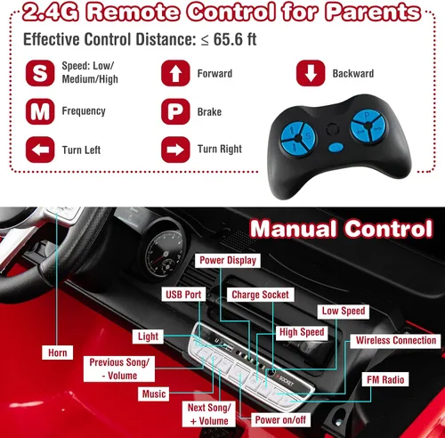 Miniatura 2 de Costzon Auto de 2 plazas, camión Toyota FJ40 con licencia de 12 V con control remoto de 2.4 G, suspensión de resorte, caja de almacenamiento, luces