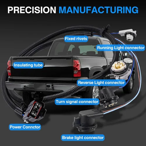 Miniatura 6 de Kit de Arnés de Cableado Directo de Luz Trasera del Lado Izquierdo del Conductor Compatible con Chevy Silverado 1500 1500HD 2500HD 3500 2003-2007