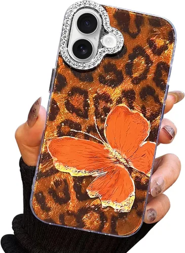 Miniatura 37 de I-MGAE-IN-AR Funda compacta para iPhone 11, diseño de mariposa, marco de protección de lente de cámara con diamante 3D, bonitas fundas protectoras