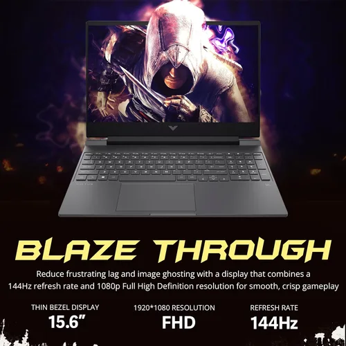 Miniatura 4 de HP Victus - Laptop para juegos FHD de 15.6 pulgadas y 144 Hz, Intel i5-13420H, 16 GB de RAM, SSD PCIe de 1 TB, NVIDIA GeForce RTX 4050, teclado