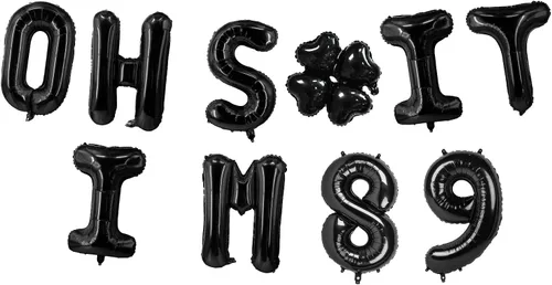 Miniatura 10 de Globos de látex de 16 pulgadas con texto en inglés "Oh I'm 14" Black Hallo Fourteen Cheers to 14 Years Old Theme Decor for Man Woman Happy 14th