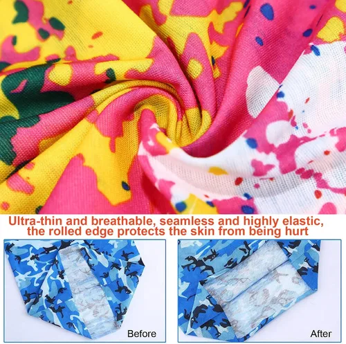 Miniatura 6 de Paquete de 6 Polainas para el Cuello Tubo Máscara Facial UV Bandana Pasamontañas Shiesty Bufanda Mágica Tocado Diademas Envolturas para mujeres