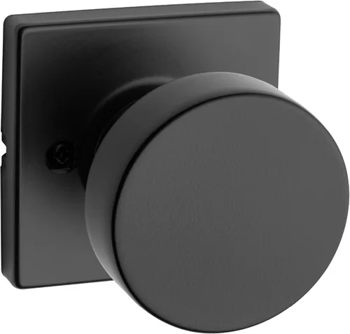 Miniatura 32 de Kwikset Pismo Manija de privacidad para puerta, para interiores, con cerradura, sin llave, con protección Microban, para baño y dormitorio, negro