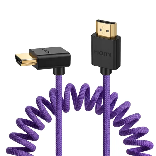 Miniatura 30 de 8K HDMI to Down HDMI High Speed Black Coiled Braided Cable for Sony A7S3 FX3 FX9 Canon C70 Z CAM E2 Camera Atomos Ninja V Shinobi SmallHD Portkeys