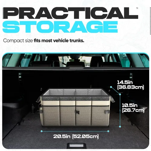 Miniatura 4 de FORTEM Organizador de maletero para SUV, organizador de maletero de automóvil, almacenamiento plegable, accesorios de coche para mujeres y hombres