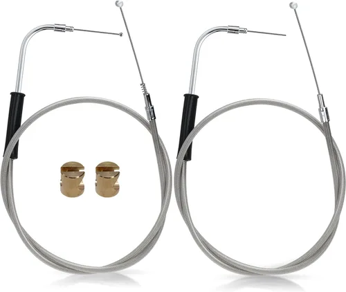 MoKitDora Juego de cables de ralentí del acelerador de 39.35 pulgadas para Harley 2007-2010 Softail Custom Night Train Deuce FXSTB FXSTC FXSTD 12"
