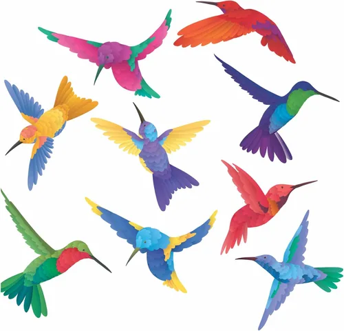 Miniatura 7 de 12 adhesivos para ventanas de colibrí para seguridad de vidrio en ventanas, puertas y paneles transparentes. Calcomanías de ventana para evitar