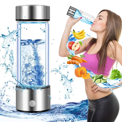 Miniatura 8 de Generador de botellas de agua de hidrógeno, paquete de 2 unidades 2025 w SPE/PEM Tech, ionizador de agua hidrogenado portátil, máquina de agua