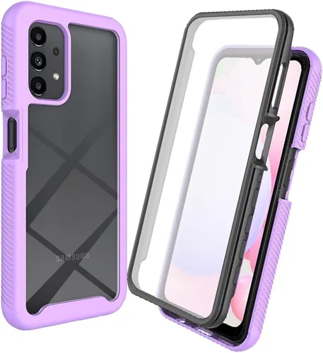 Miniatura 17 de Funda para Samsung Galaxy A13 LTE 4G, Samsung A13 LTE Funda para teléfono con protector de pantalla integrado, cubierta trasera delgada transparente