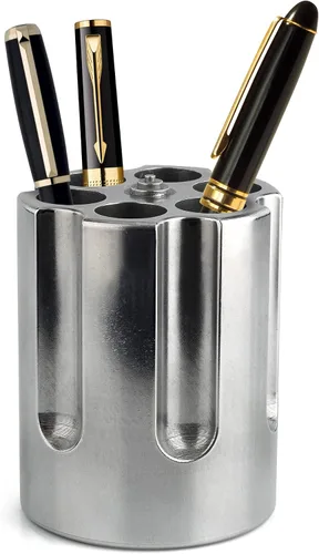 Miniatura 8 de Barbuzzo - Portalápices y lápices de cañón para pistola con peso de papel, color negro – Bloquea y carga tus lápices y bolígrafos favoritos en tu