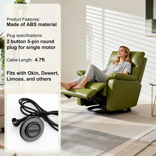 Miniatura 3 de Fromann Interruptor reclinable 2 botones 5 pin ronda mano control auricular fijo para sofá eléctrico silla elevadora