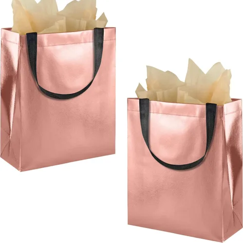 Miniatura 25 de BLEWINDZ Bolsas de Regalo Coloridas con Papel de Seda – 12 Bolsas de Regalo Reutilizables Tamaño Mediano - Ideales para Bolsa de Dulces, Cumpleaños