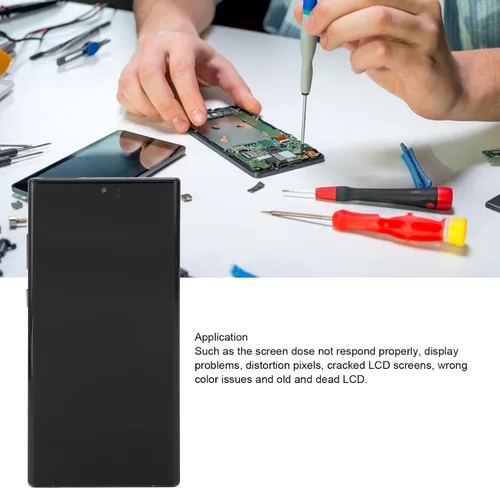 Miniatura 2 de Vikye Kit de repuesto para Note 10 Plus, reemplazo de pantalla OLED para Note 10 Plus con marco de huellas dactilares, pantalla digitalizadora