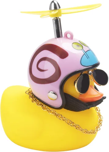 Miniatura 13 de wonuu Decoración de pato de goma para automóvil, lindo pato amarillo con hélice (piña-Y)