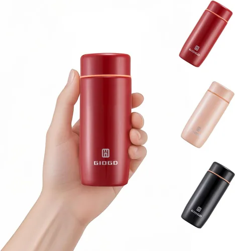 Miniatura 10 de Botella Térmica Pequeña Botella de Agua Aislada al Vacío Mini 200ml/6.8oz Botella de Agua de Acero Inoxidable Térmica para Bebidas Calientes y Frías