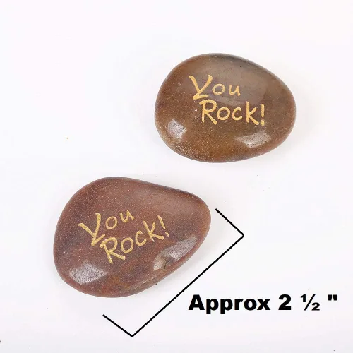 Miniatura 3 de RockImpact You Rock - 50 piezas de regalos de rock You are amazing grabadas inspiradoras rocas de fe, regalos novedosos, agradecimiento, gratitud