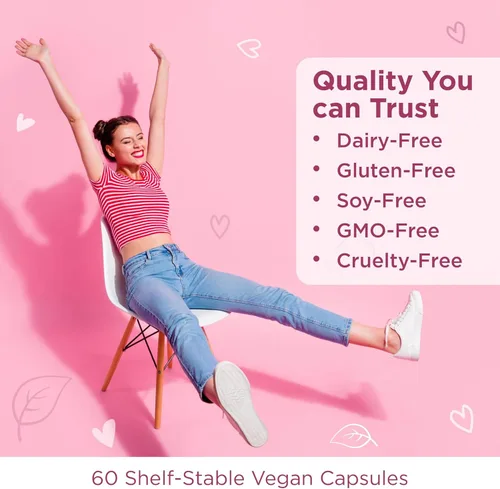 Miniatura 7 de VeeFresh VeeBiotics - Probióticos de arándano para mujeres, 60 cápsulas de probióticos para mujer con prebióticos y extracto de arándano