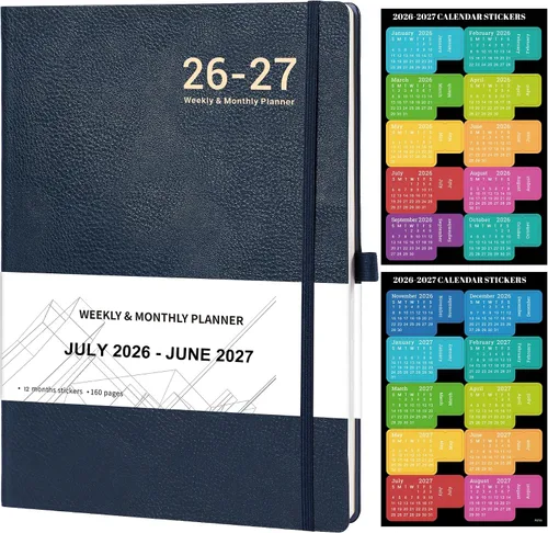 Miniatura 8 de Agenda 2026 – Agenda semanal y mensual 2026, enero de 2026 a diciembre de 2026, 8.5 x 11 pulgadas, cubierta de cuero 2026 con papel grueso, bolsillo