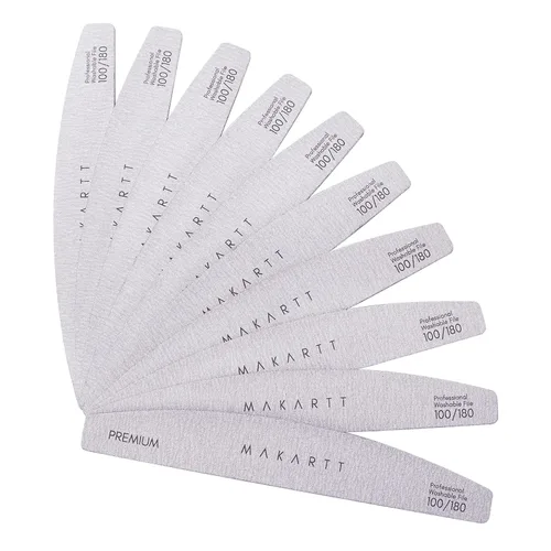Miniatura 15 de Makartt Lima de uñas – Tablas de esmeril de grano 180/240 para uñas, 2 limas de uñas de doble cara para preparación y pulido de uñas naturales, kit
