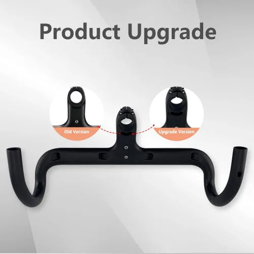 Miniatura 2 de Manillares de fibra de carbono para bicicleta de carretera, manillares integrados completos para bicicleta de carretera, barras aerodinámicas