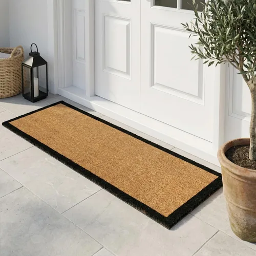 Miniatura 93 de Fab Habitat Felpudo extra grueso, tejido a mano, duradero, fibra de coco natural, entrada, puerta delantera, porche, patio, pájaros en rama, gris