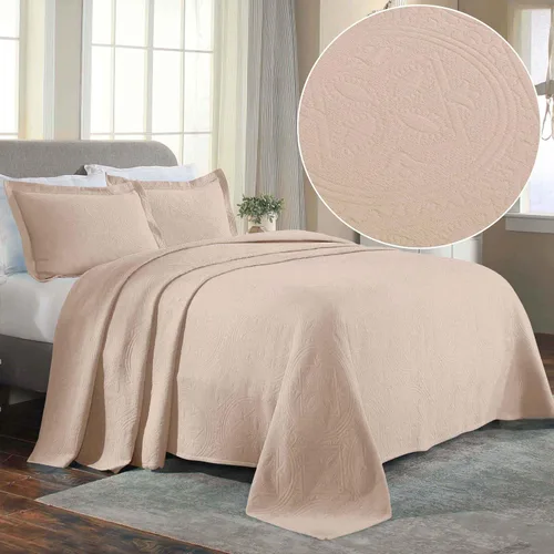 Miniatura 2 de Superior Juego de colcha de algodón de 2 piezas, diseño de círculos celtas, decoración de cama para el hogar, 1 funda de almohada, manta