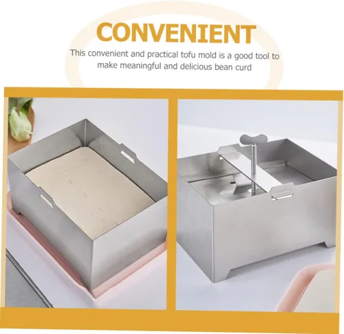 Miniatura 5 de Zerodeko Moldes hechos en casa con práctica herramienta trituradora de cocina de plástico tofu prensa de presión inoxidable prensado de queso