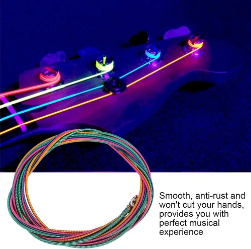 Miniatura 2 de Cuerdas de bajo colorido de 4 cuerdas, 4 cuerdas de bajo eléctrico