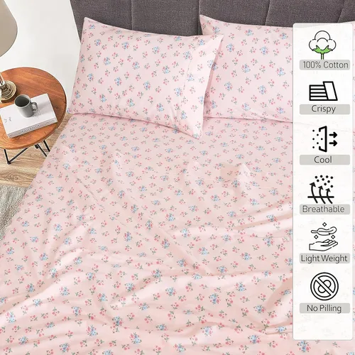 Miniatura 2 de RUVANTI Sábanas de percal 100 % algodón tamaño King – Sábanas frescas para personas que duermen con calor, bolsillo profundo de 16 pulgadas, suaves