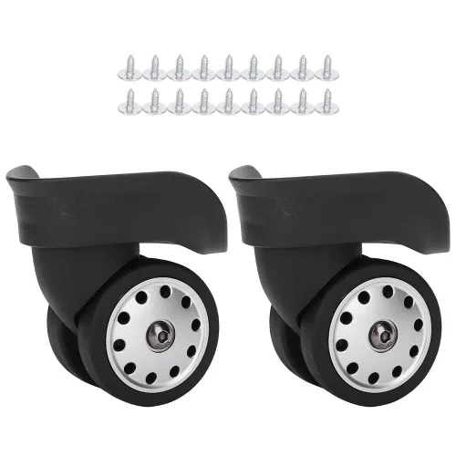 Miniatura 2 de Multihole Maleta Rueda, un par A88 Negro Equipaje Multiagujero Rueda Universal Maleta Reemplazo Suministros al Aire Libre
