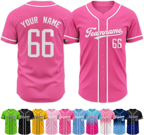 Miniatura 19 de Custom Baseball Jersey Stitched Personalized Name Number Baseball Shirts Sports Uniform for Men Women Boy