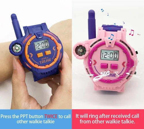 Miniatura 5 de Walkie Talkie recargable para niños, radio bidireccional Walky Talky con linterna, juego para exteriores, interfono, juguete y regalos para niños