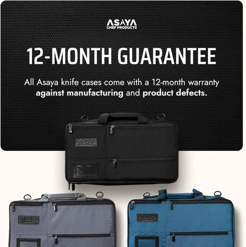 Miniatura 6 de Asaya Bolsa para Cuchillos de Chef - 28 Bolsillos para Cuchillos y Utensilios de Cocina - Nylon Balístico Duradero, Herrajes de Acero Inoxidable