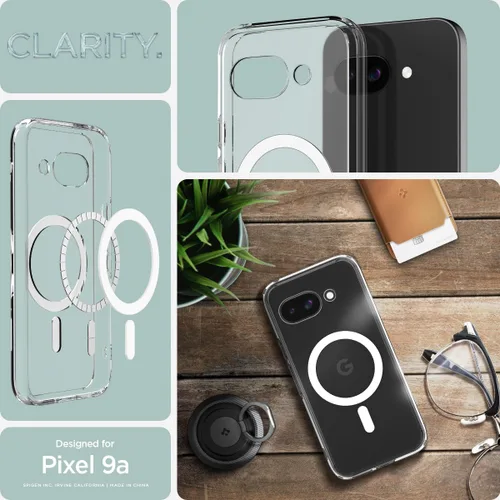 Miniatura 2 de Spigen Funda para Pixel 9a, Ultra Hybrid MagFit (2025) [Compatible con accesorios MagSafe] [Anti-amarillamiento] - Transparente