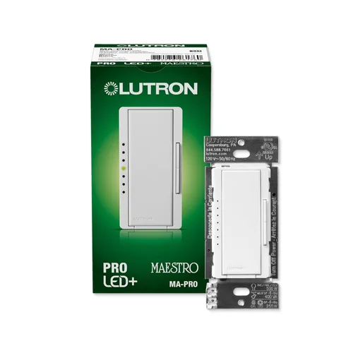 Miniatura 16 de Kit de interruptor regulador de intensidad Lutron Maestro LED+ para luces LED, halógenas e incandescentes regulables, 150W/3 vías o ubicaciones